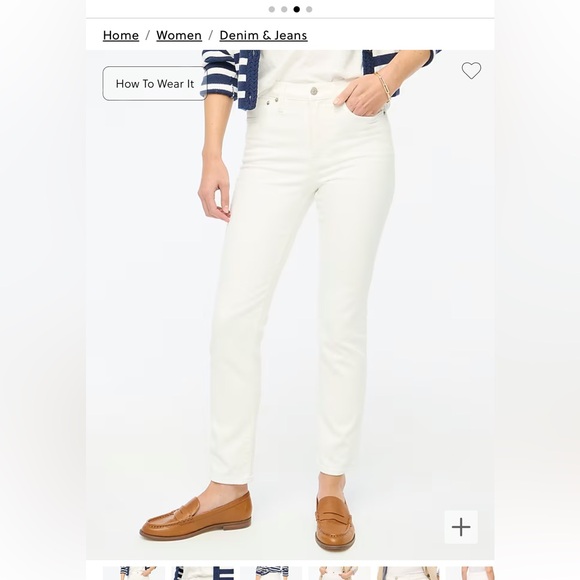 J. Crew essential straight jeans. White size 29. New with tags - Picture 5 of 5